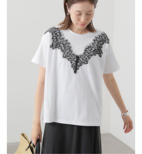 SLOBE IENA「《WEB限定/追加予約》アイラッシュレースTシャツ」|Tシャツ・カットソー|