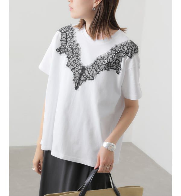 SLOBE IENA「《WEB限定/追加予約》アイラッシュレースTシャツ」|Tシャツ・カットソー|