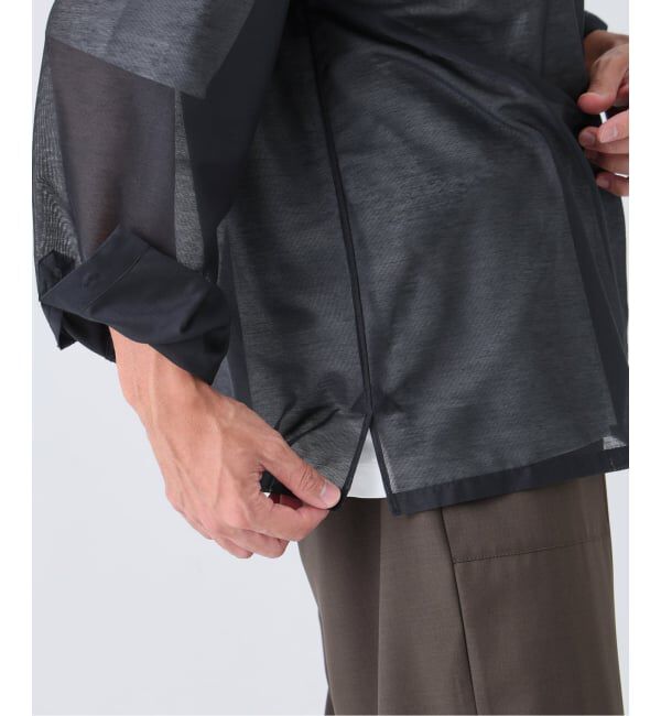 EDIFICE「Quarter-ZIP シアー シャツ」|シャツ・ブラウス|