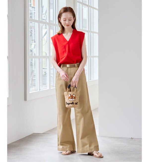 U by SPICK&SPAN「ブークレノースリーブニット」|ニット・セーター|
