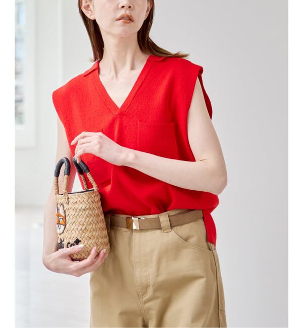 U by SPICK&SPAN「ブークレノースリーブニット」|ニット・セーター|