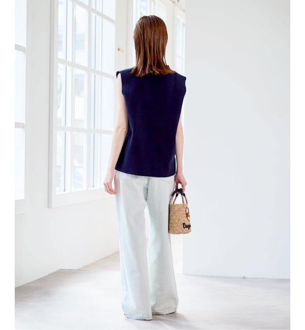 U by SPICK&SPAN「ブークレノースリーブニット」|ニット・セーター|