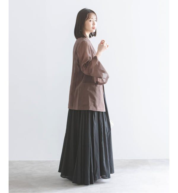 NOBLE「《追加・WEB＆なんばCITY店限定》【洗える】スリットスリーブシアージャケット」|テーラードジャケット|