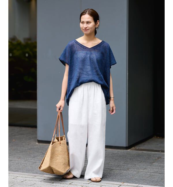 FRAMeWORK「LINEN EASY パンツ」|スラックス|
