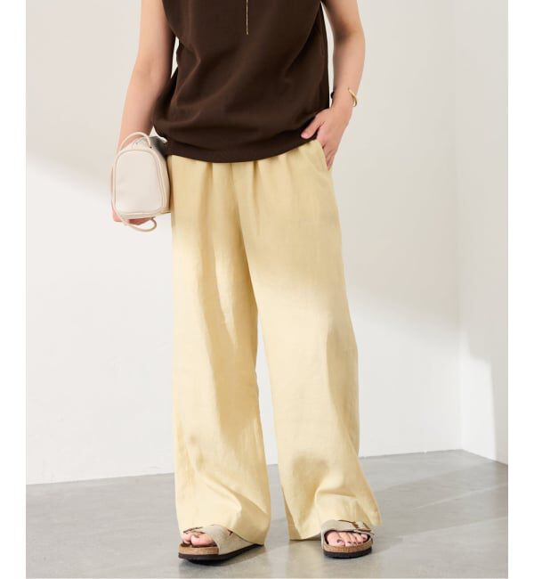 FRAMeWORK「LINEN EASY パンツ」|スラックス|