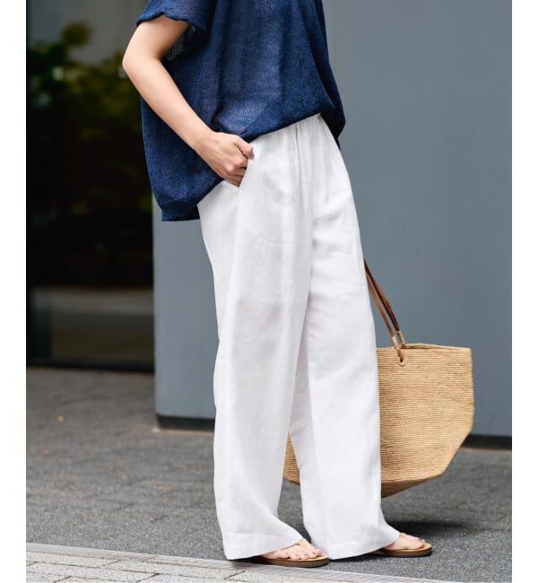 FRAMeWORK「LINEN EASY パンツ」|スラックス|