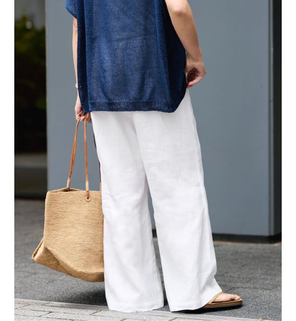 FRAMeWORK「LINEN EASY パンツ」|スラックス|