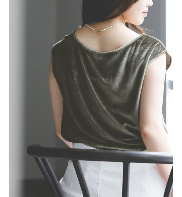 NOBLE「《予約》ベロア2WAYタンク」|Tシャツ・カットソー|カーキ