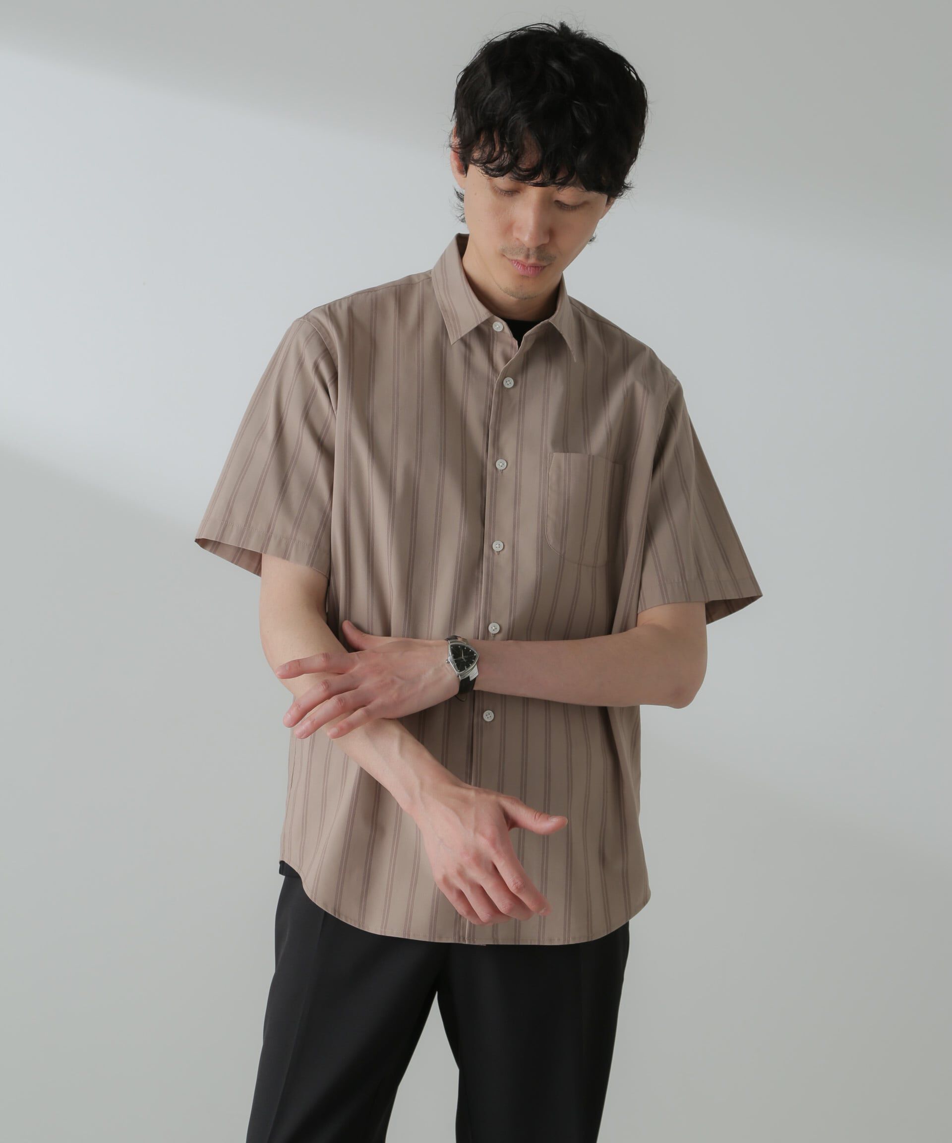 nano･universe「「ICE FLOW LINEN」バリエーションシャツ 半袖」|シャツ・ブラウス|