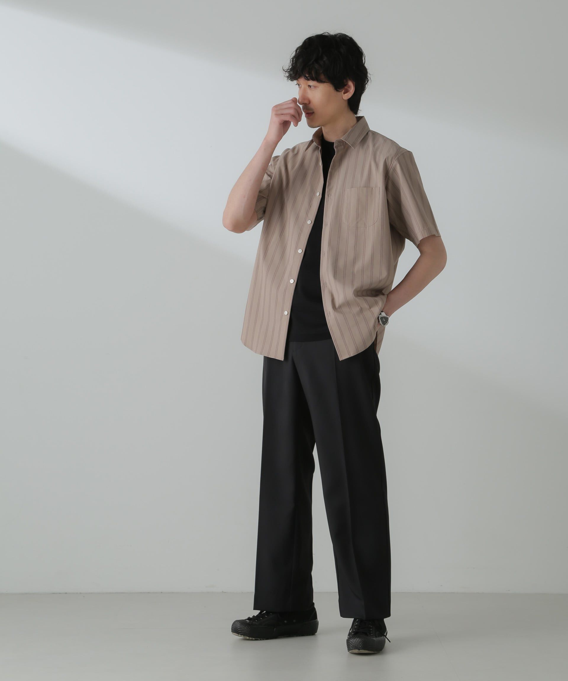 nano･universe「「ICE FLOW LINEN」バリエーションシャツ 半袖」|シャツ・ブラウス|