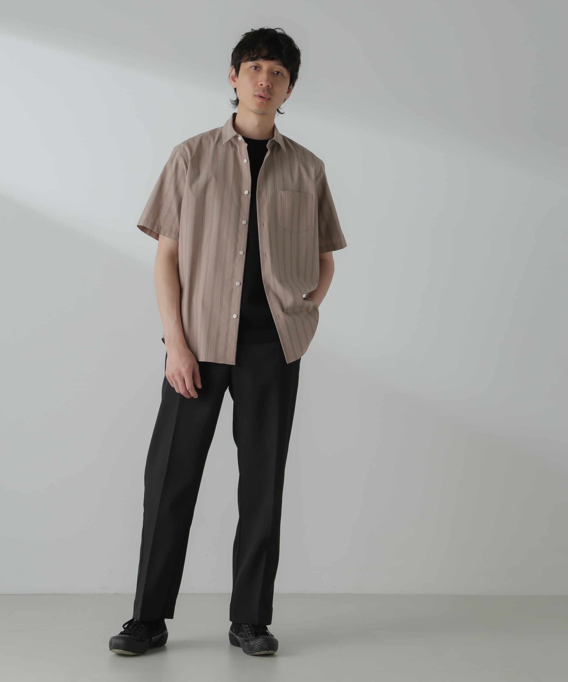 nano･universe「「ICE FLOW LINEN」バリエーションシャツ 半袖」|シャツ・ブラウス|