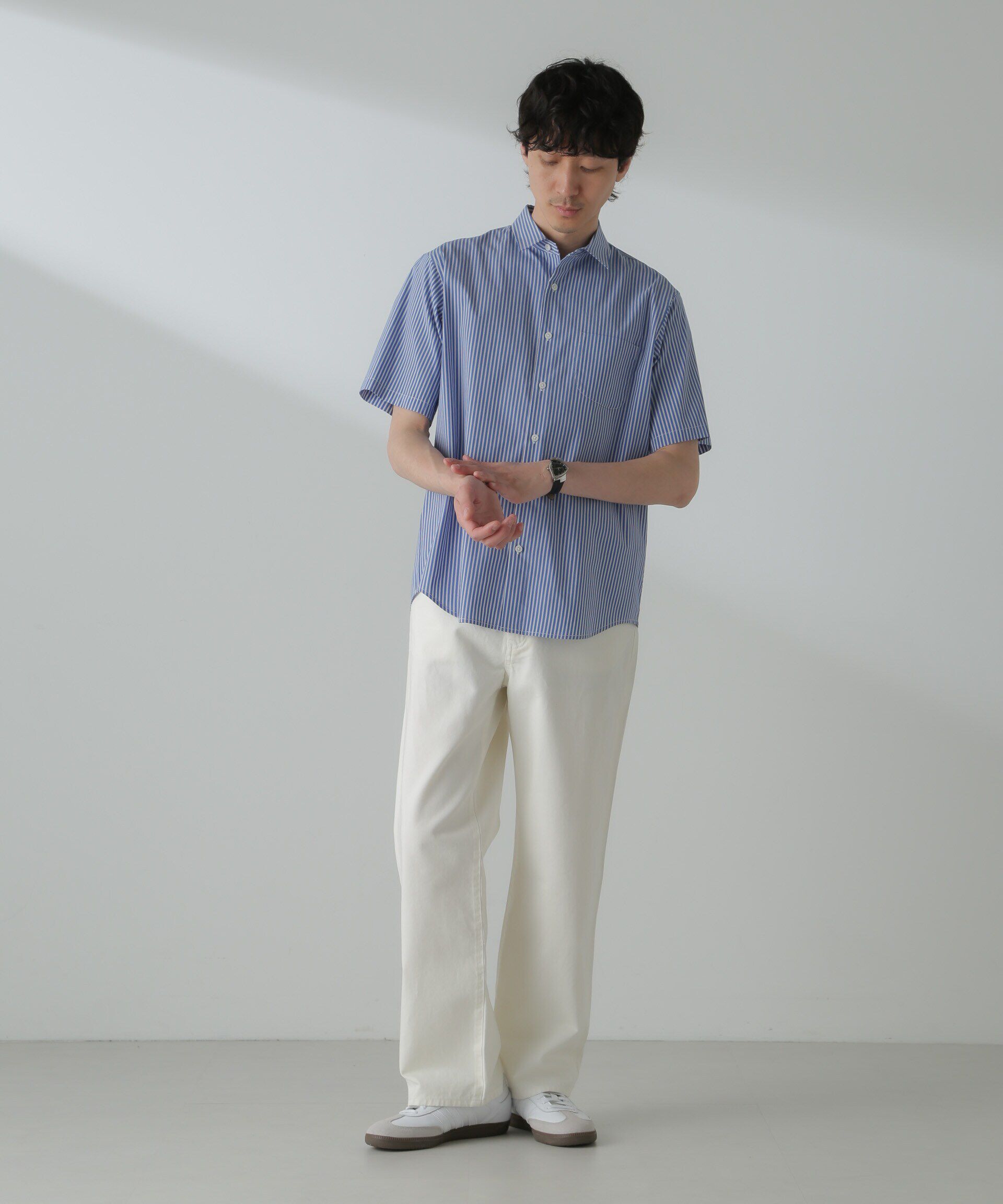nano･universe「「ICE FLOW LINEN」バリエーションシャツ 半袖」|シャツ・ブラウス|
