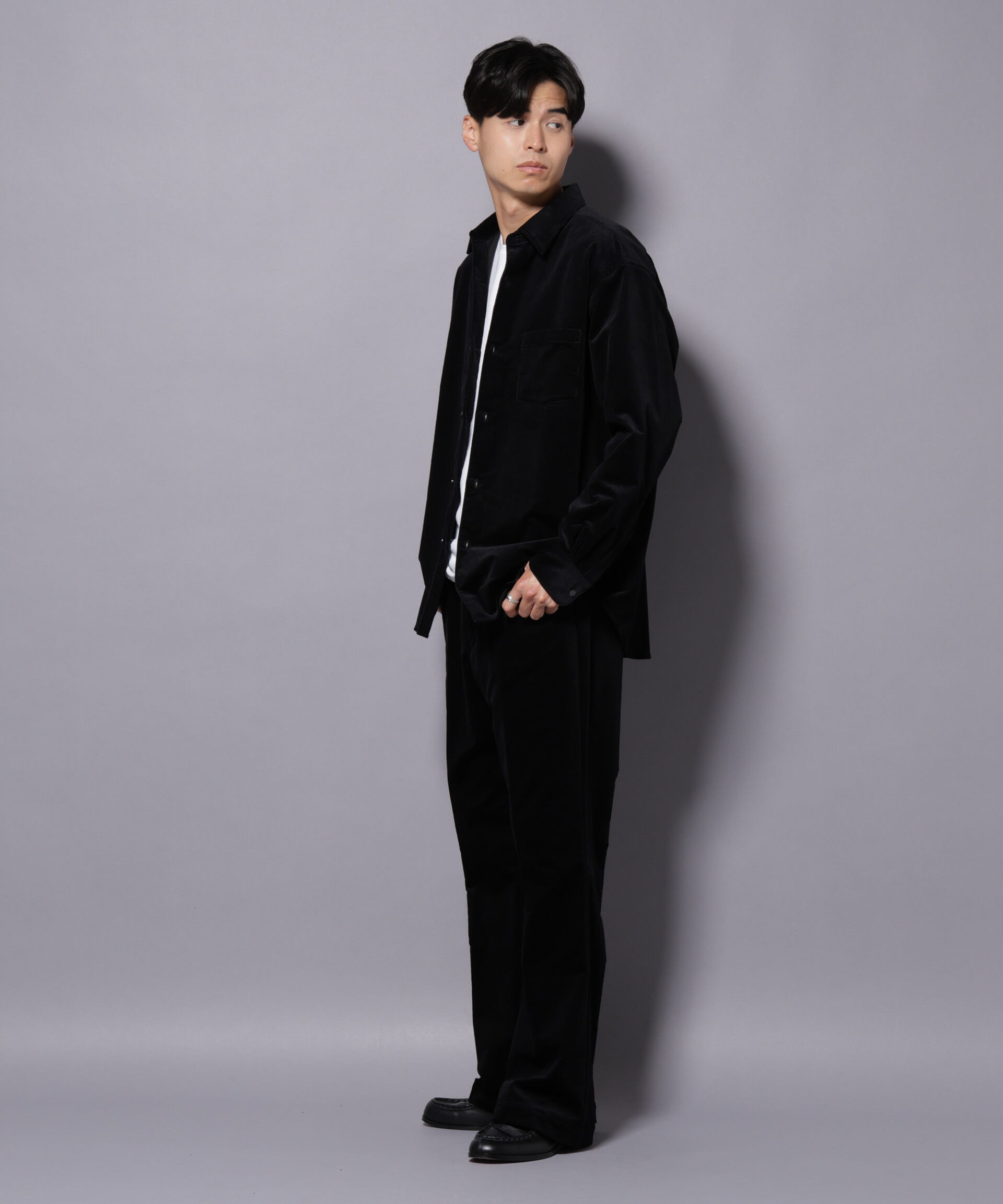 nano･universe「AIRコーデュロイ レギュラーカラーシャツ/STRETCH」|シャツ・ブラウス|