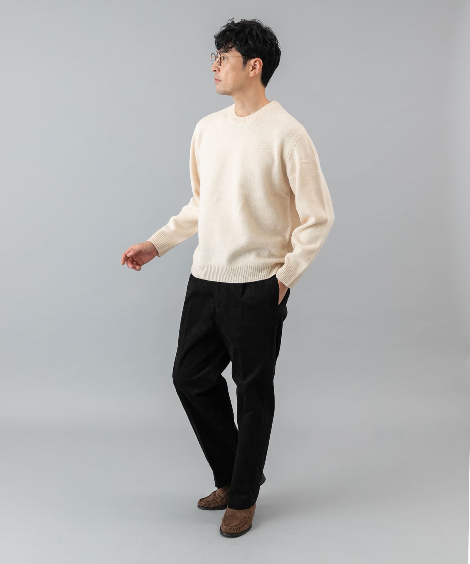 URBAN RESEARCH ROSSO「『XLサイズあり』シェットランドウールクルーネックニット」|ニット・セーター|