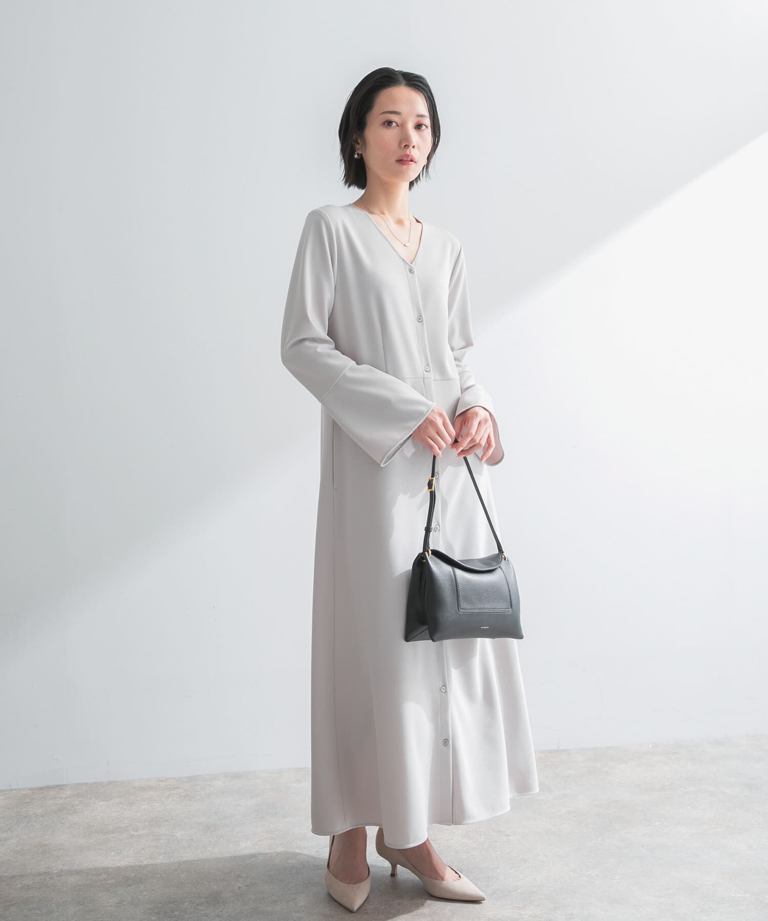 URBAN RESEARCH ROSSO「ストレッチジョーゼットワンピース」|ワンピース|