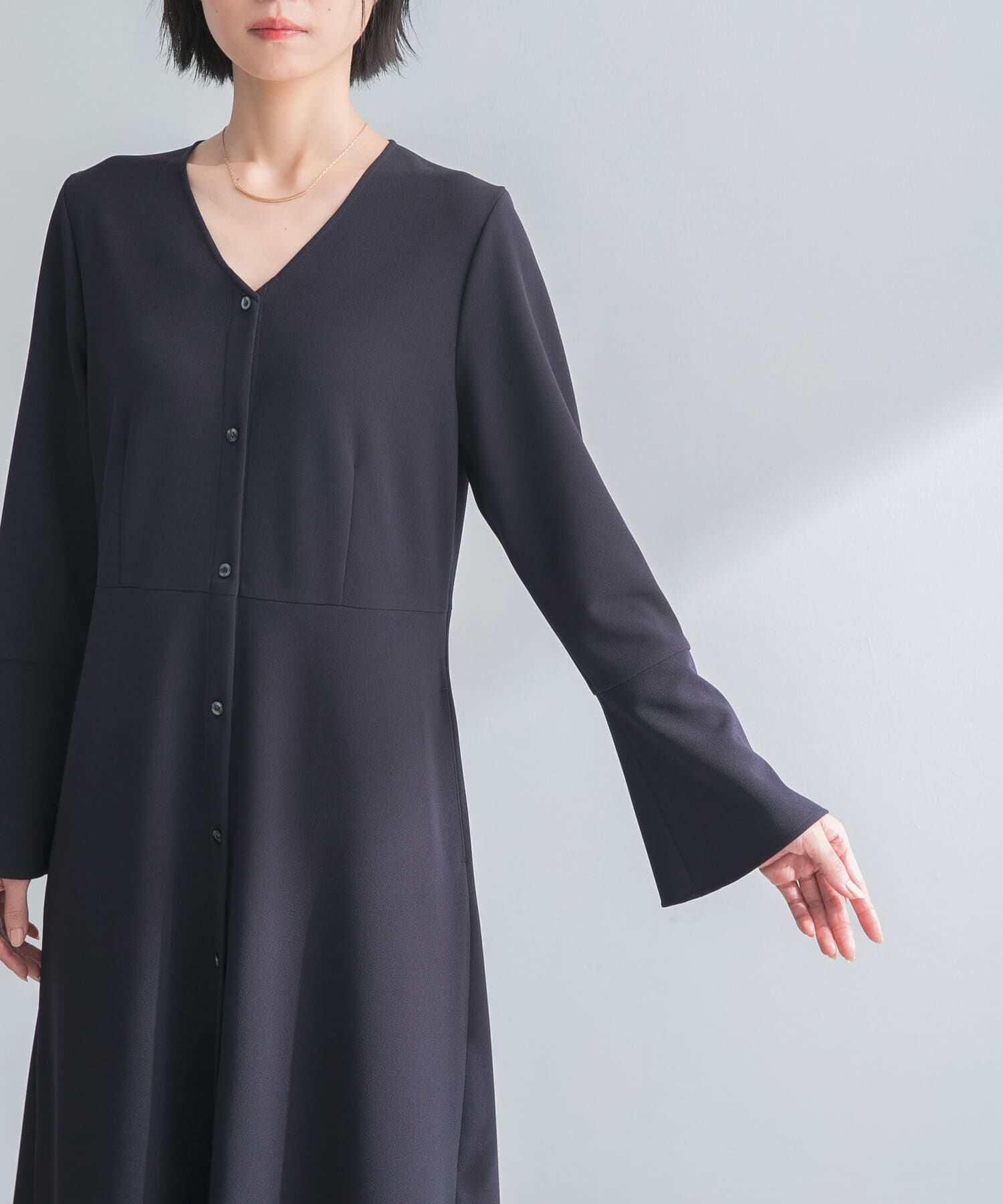 URBAN RESEARCH ROSSO「ストレッチジョーゼットワンピース」|ワンピース|