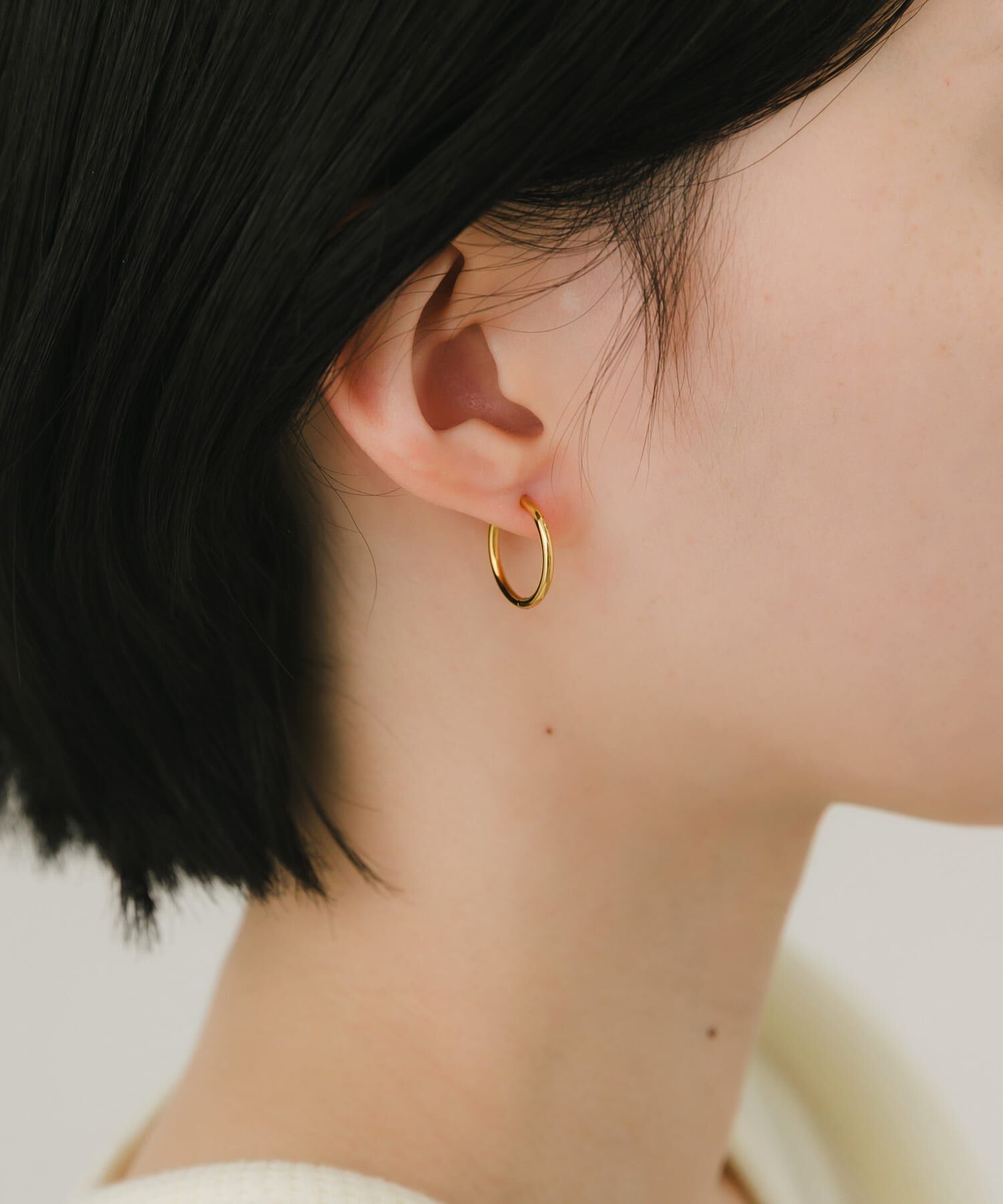 SMELLY「ステンレスフープピアス17mm」|ピアス|