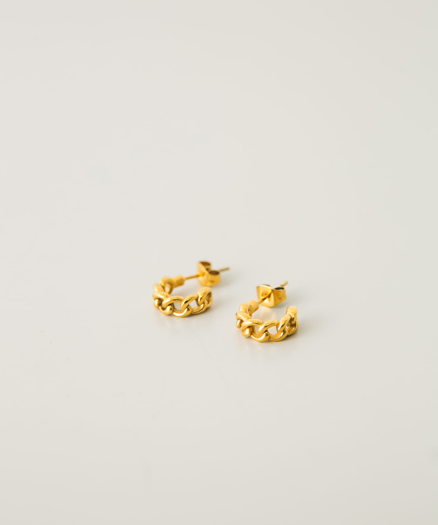 SMELLY「ステンレスチェーンフープピアス」|ピアス|