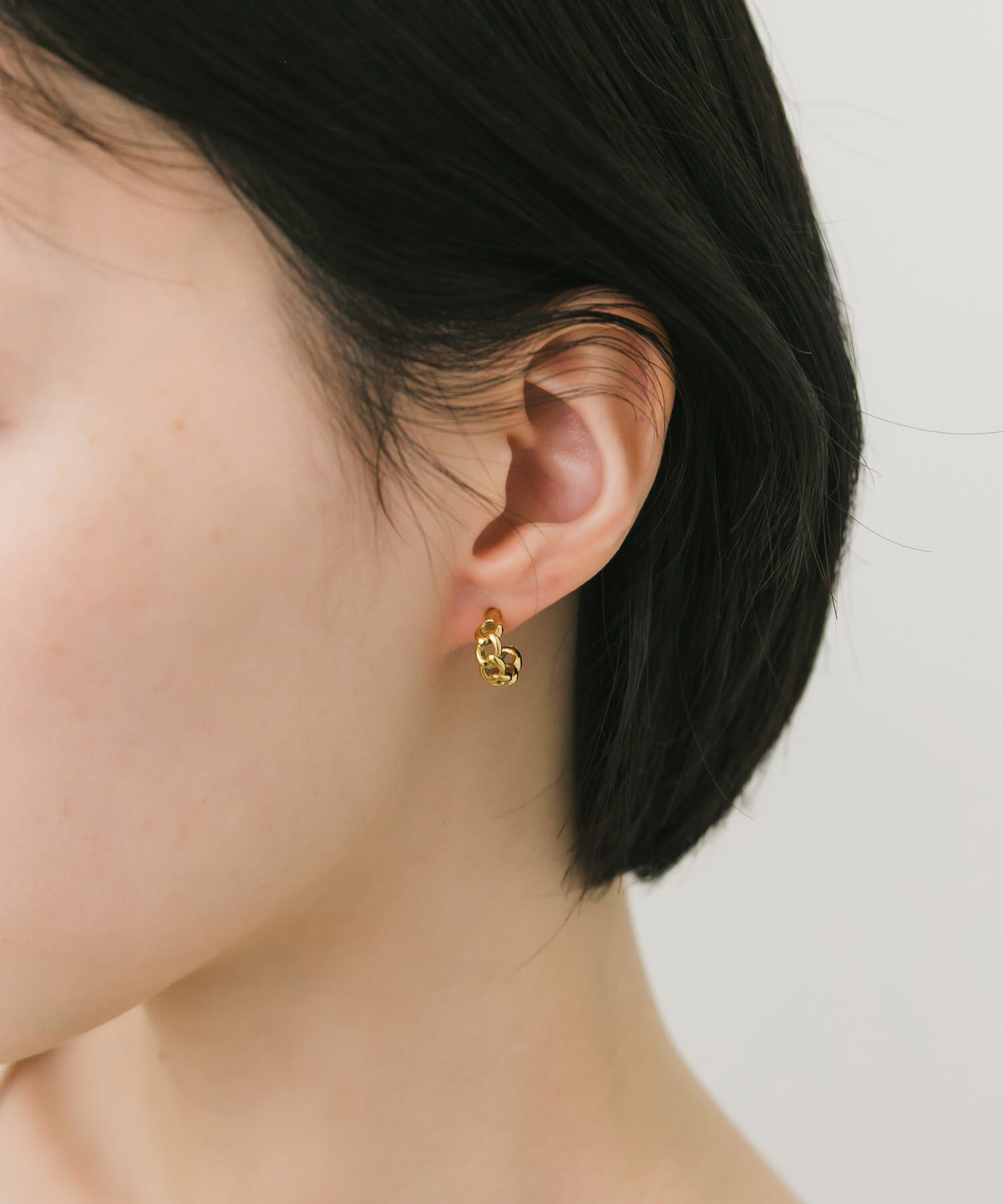 SMELLY「ステンレスチェーンフープピアス」|ピアス|
