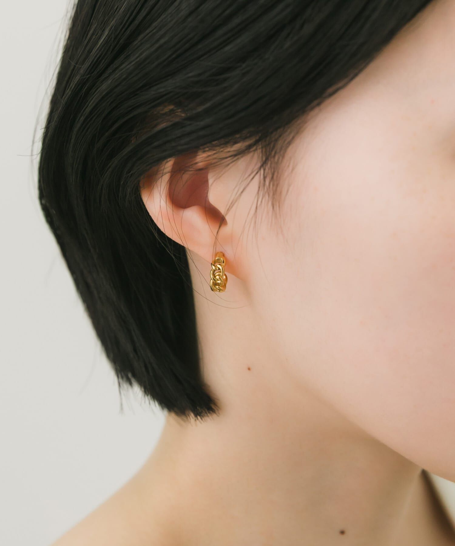 SMELLY「ステンレスチェーンフープピアス」|ピアス|