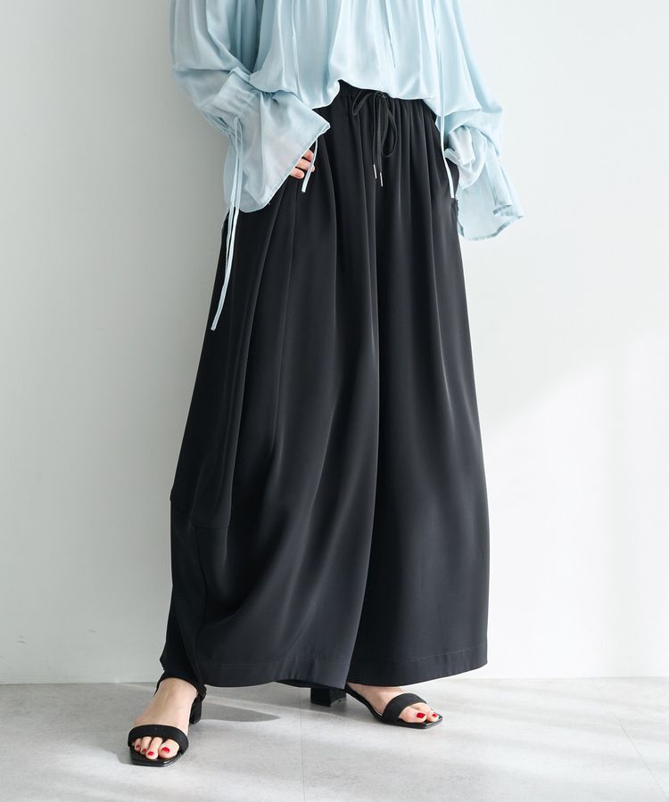 Editt by YECCA VECCA「コクーンドレープワイドパンツ」|その他|Black