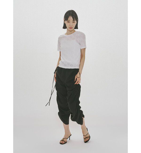 MIDIUMISOLID「MIDIUMISOLID for Ladies ジャカードクルーネックシアーインナー」|Tシャツ・カットソー|