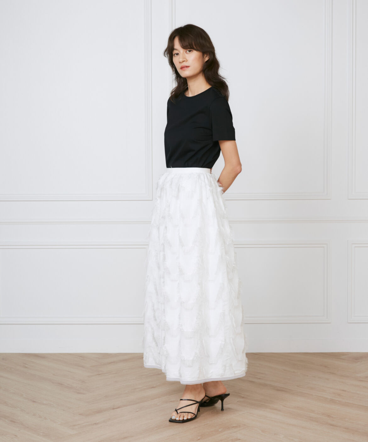 INED「《大きいサイズ》シンプルTシャツ《la veille by SUPERIOR CLOSET》」|Tシャツ・カットソー|
