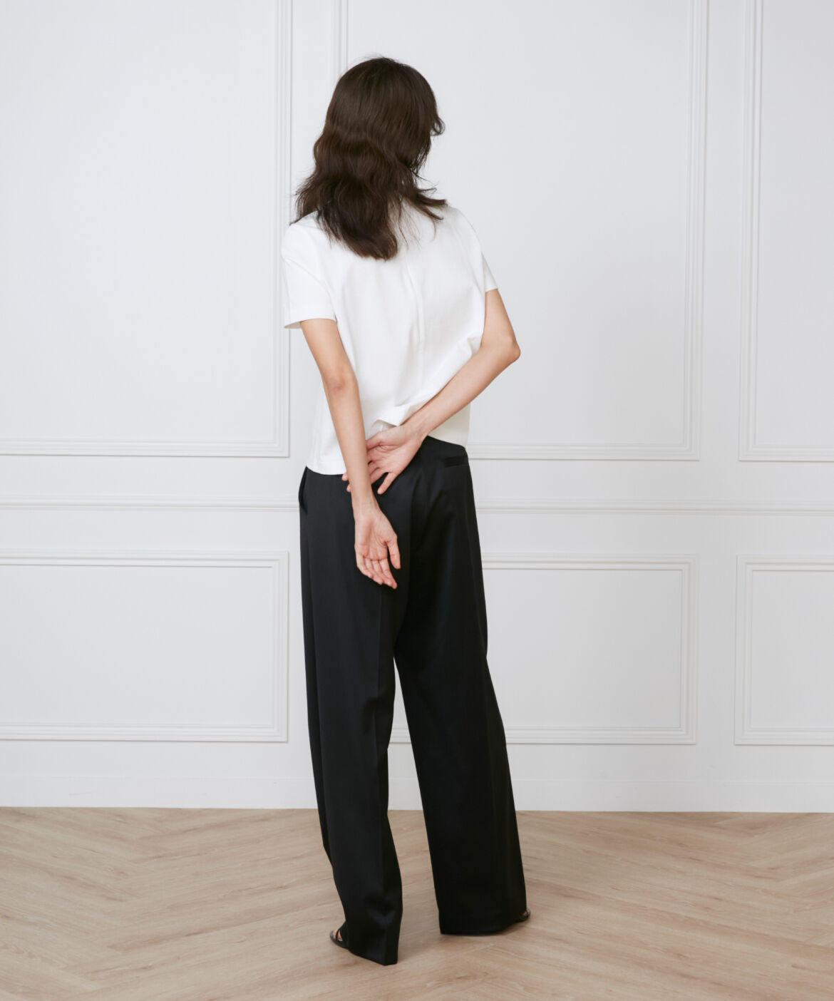 INED「《大きいサイズ》シンプルTシャツ《la veille by SUPERIOR CLOSET》」|Tシャツ・カットソー|