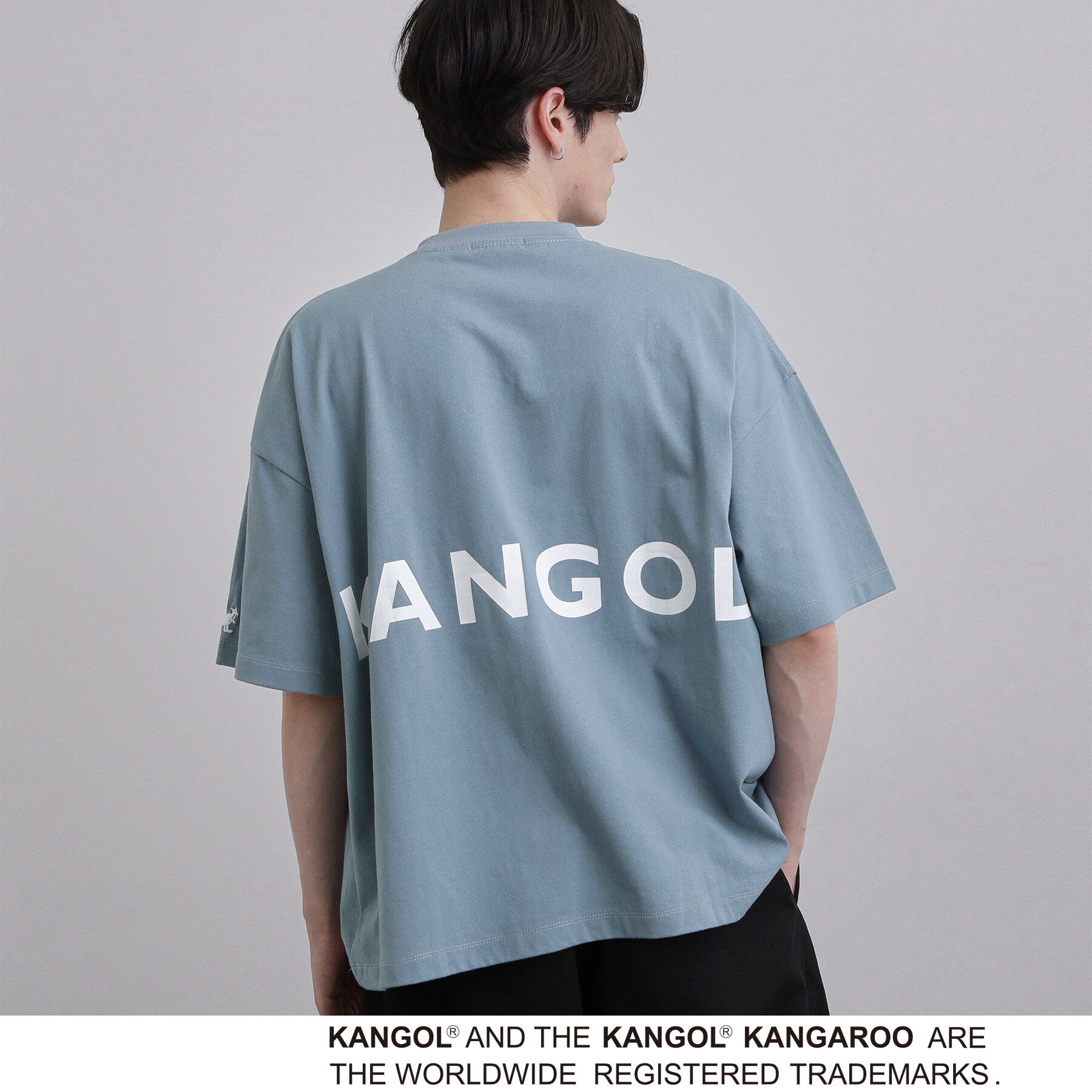 tk.TAKEO KIKUCHI「KANGOL バックプリントTシャツ」|Tシャツ・カットソー|ネイビー(094)