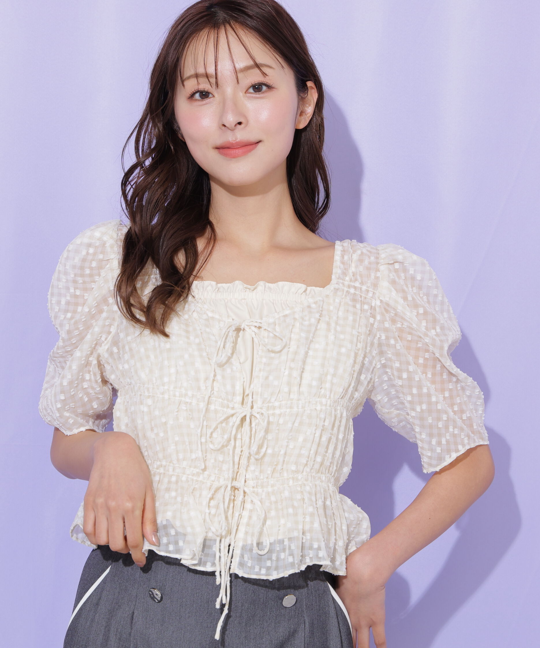  「シャーリングボレロアンサンブル」|シャツ・ブラウス|