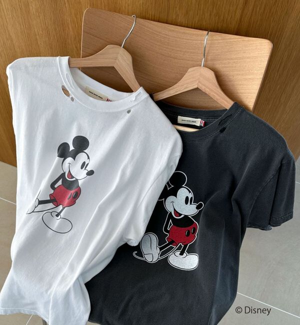 Doux archives「【ＧＯＯＤ　ＲＯＣＫ　ＳＰＥＥＤ】ＭＩＣＫＥＹ　／　ダメージＴＥＥ」|Tシャツ・カットソー|WHITE