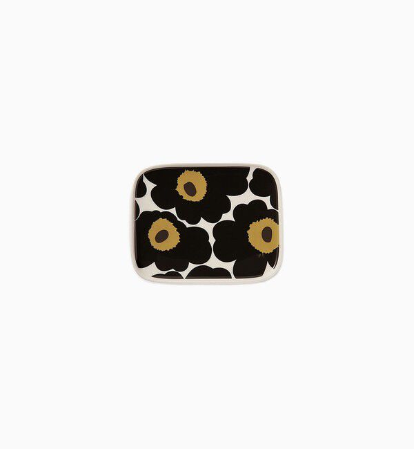 Marimekko「Unikko プレート 15&times;12cm」|その他|ホワイト&times;ブラック