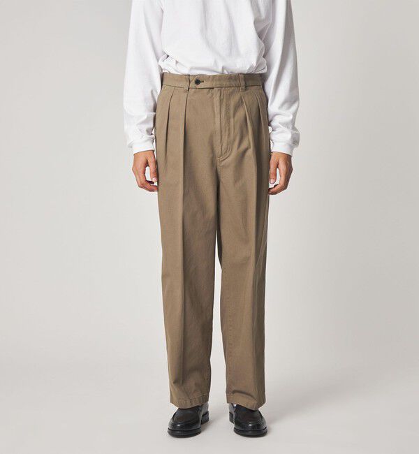 STEVEN ALAN「＜Steven Alan＞ ガーメントダイ ハイツイスト イン ツープリーツ ドレス トラウザーズ」|スラックス|