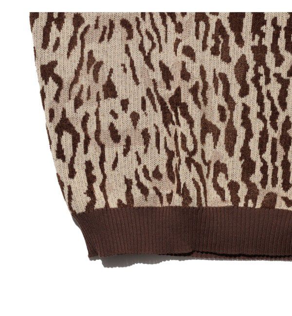 BEAMS PLUS「Half Zip Knit Polo Animal Jacquard」|ポロシャツ|