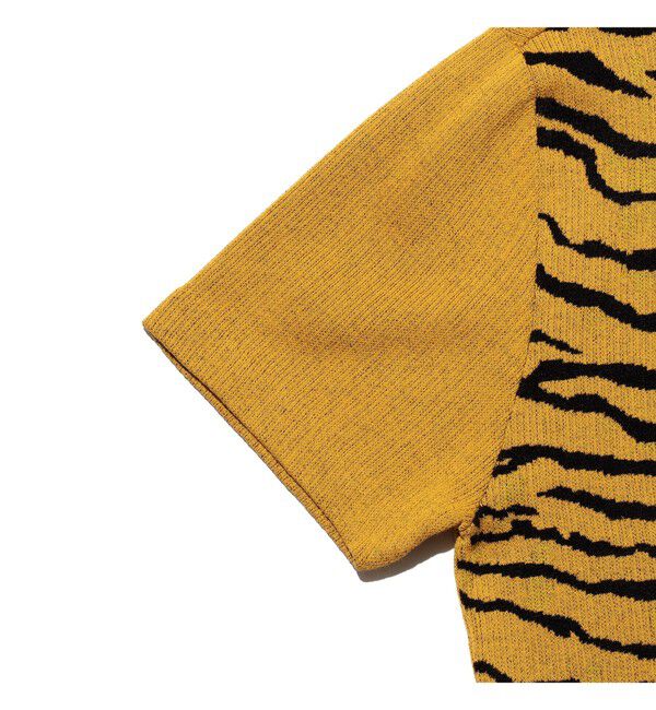 BEAMS PLUS「Half Zip Knit Polo Animal Jacquard」|ポロシャツ|