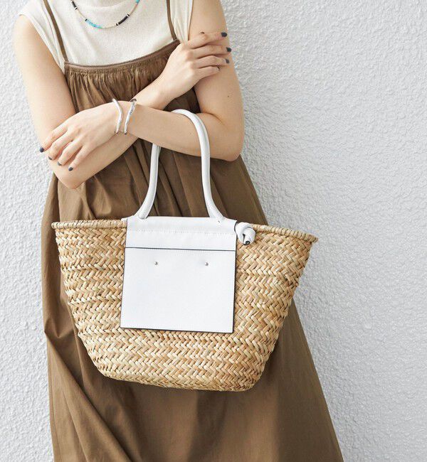SHIPS for women「レザー コンビ シーグラス バッグ」|かごバッグ|