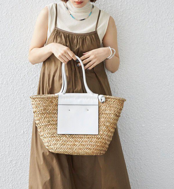 SHIPS for women「レザー コンビ シーグラス バッグ」|かごバッグ|