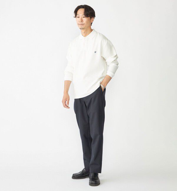 SHIPS「【WEB限定】SHIPS:〈抗菌・防臭〉ワンポイント ロゴ バーズアイ ロングスリーブ ポロシャツ」|ポロシャツ|