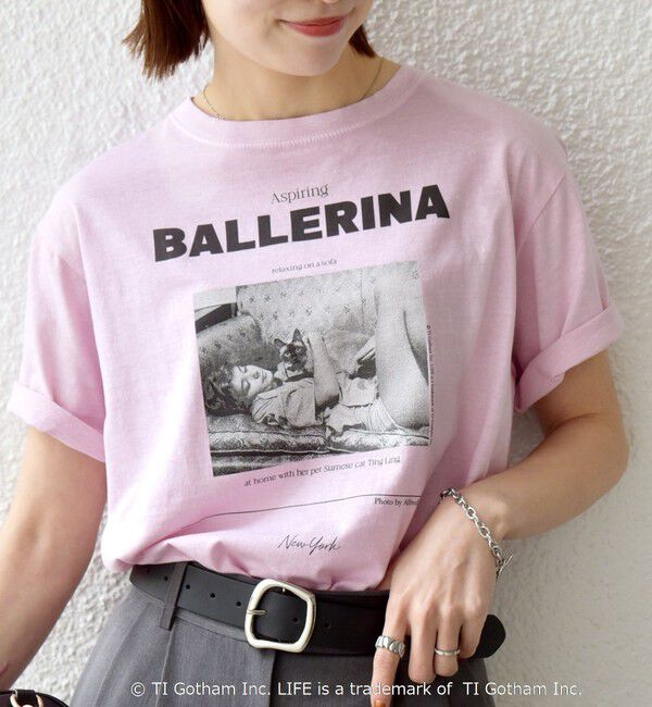 SHIPS any「【SHIPS any別注】GOOD ROCK SPEED:〈洗濯機可能〉LPC ロゴ プリント TEE」|Tシャツ・カットソー|ピンク