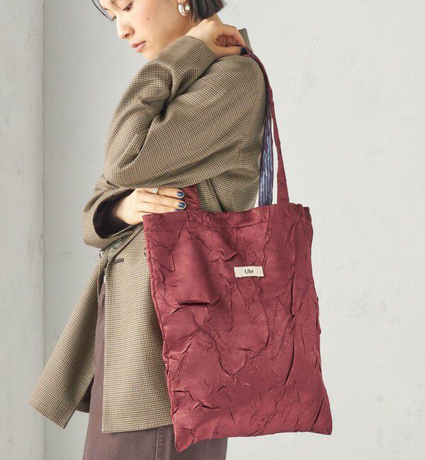 SHIPS for women「《予約》【SHIPS別注】Uhr: クラッシュ サテン トート バッグ」|トートバッグ|