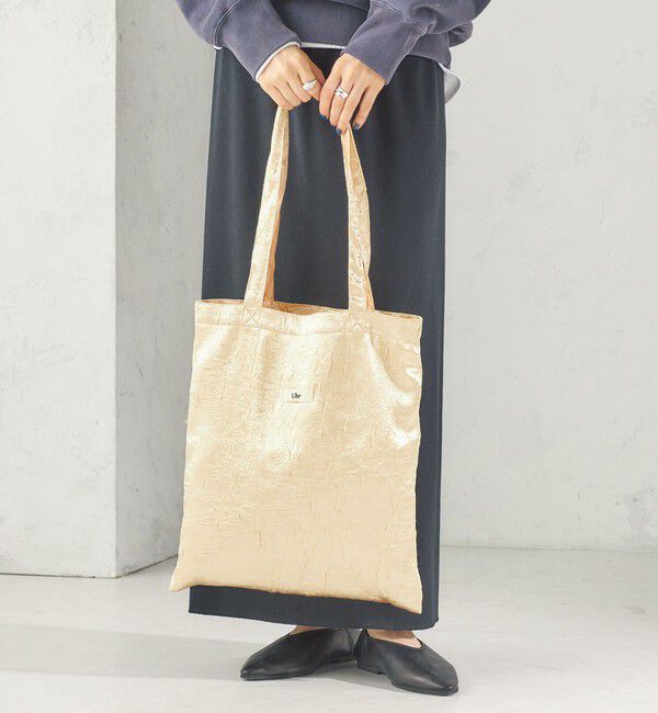 SHIPS for women「《予約》【SHIPS別注】Uhr: クラッシュ サテン トート バッグ」|トートバッグ|