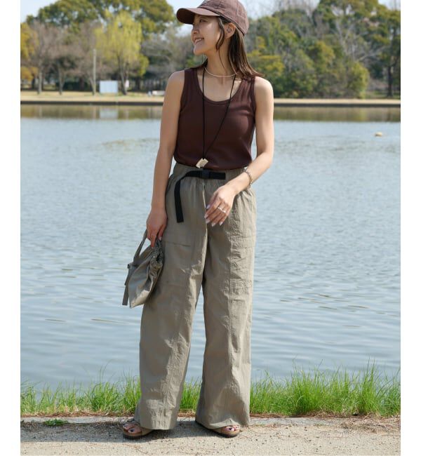 OUTDOOR PRODUCTS Usual Things「撥水ナイロンUTILITYバギーパンツ」|カーゴ|