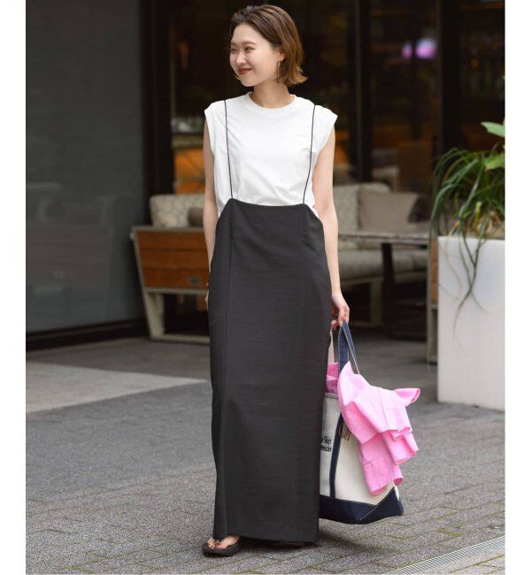SLOBE IENA「《追加/2枚セット》アイラインキャミワンピース&times;ノースリーブTEEセット」|ワンピース|