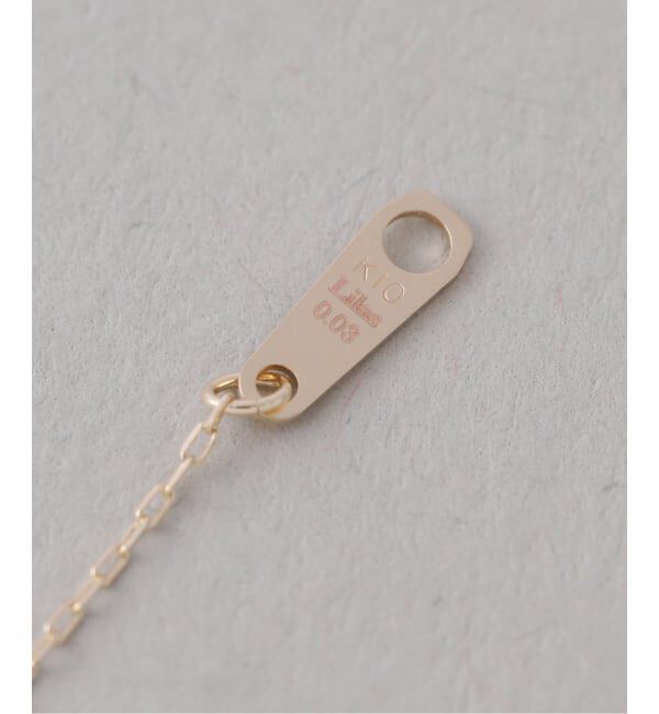 Lilas by Spick&Span「プチダイヤサークルラインネックレス K10」|ネックレス|