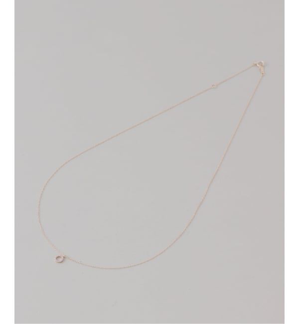 Lilas by Spick&Span「プチダイヤサークルラインネックレス K10」|ネックレス|