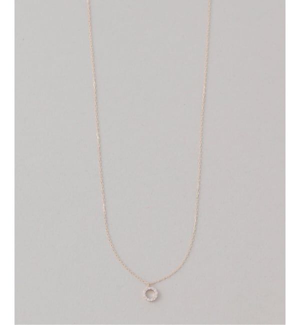 Lilas by Spick&Span「プチダイヤサークルラインネックレス K10」|ネックレス|
