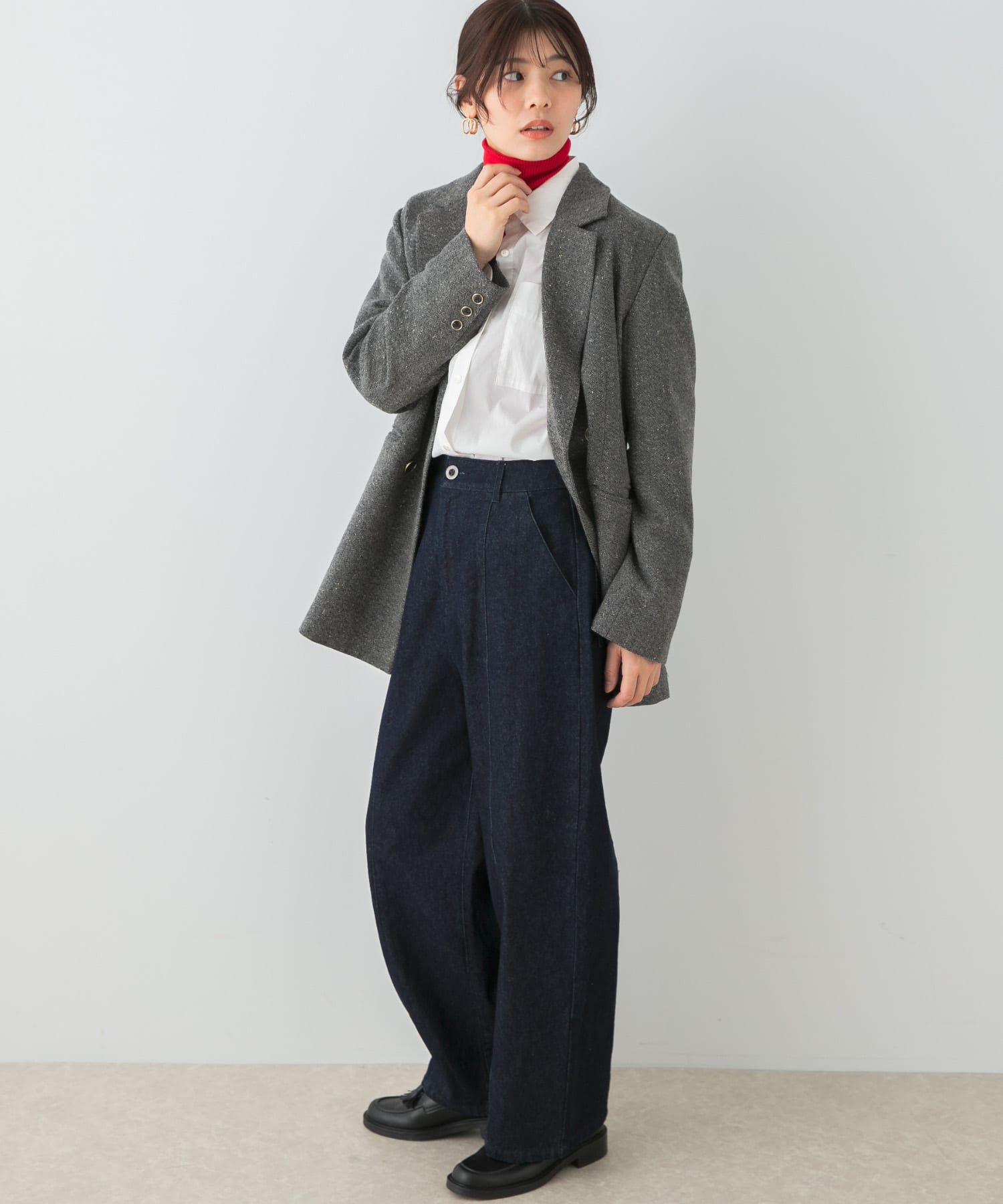 URBAN RESEARCH ROSSO「F by ROSSO　カーブフォルムデニムパンツ」|デニム|