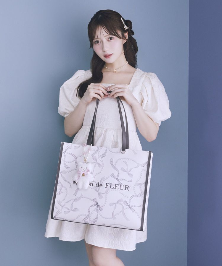 Maison de FLEUR「パールリボンキャットチャーム」|その他|