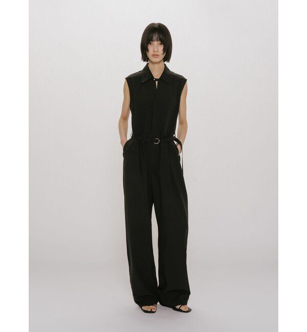 MIDIUMISOLID「MIDIUMISOLID for Ladies スキッパージャンプスーツ」|その他|ブラック