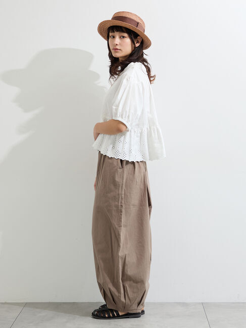 Samansa Mos2「【販路限定】パフスリーブレースブラウス」|シャツ・ブラウス|